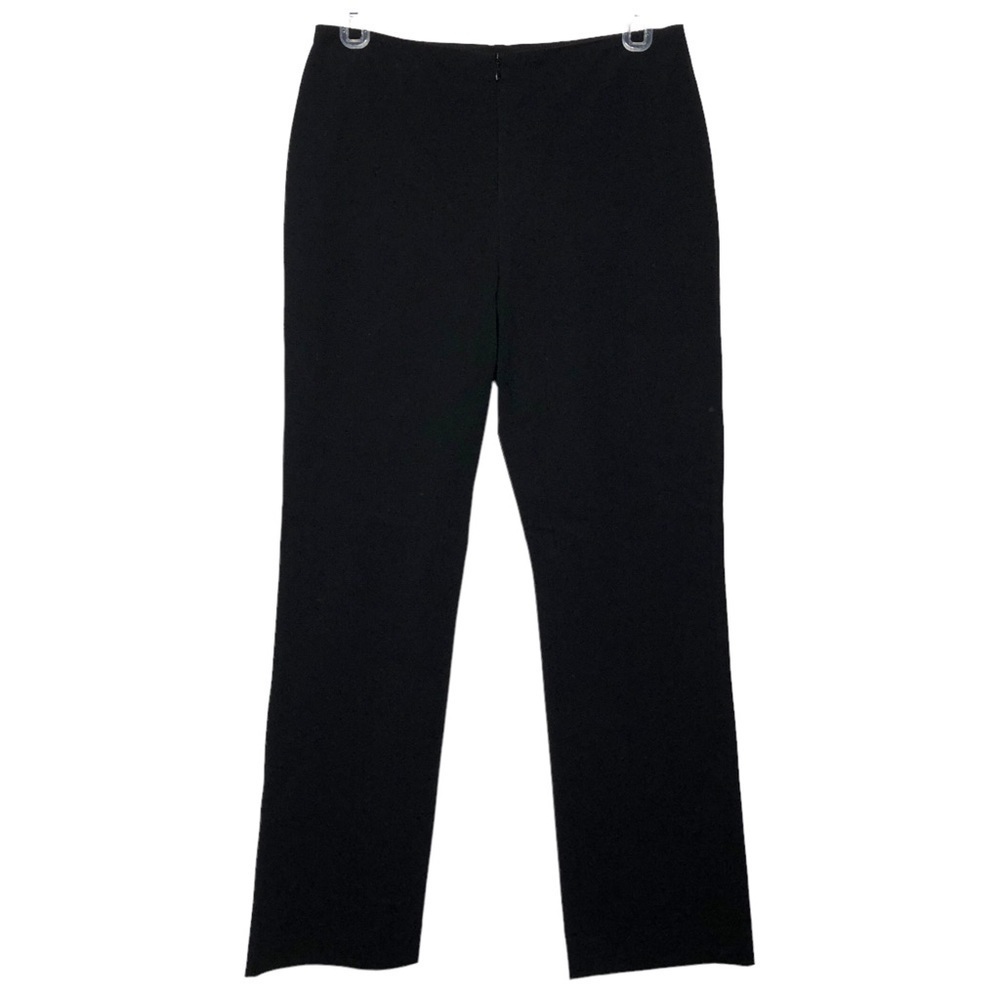 𝅺doncaster - Black Straight Leg Pants w/ Front Hidden Zipper -Size 6P Petite